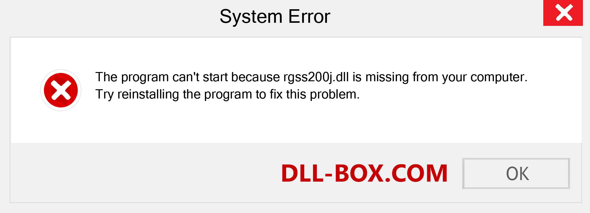  rgss200j.dll file is missing?. Download for Windows 7, 8, 10 - Fix  rgss200j dll Missing Error on Windows, photos, images